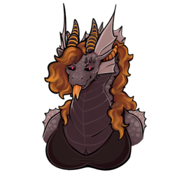 sticker of a dragon leaning forward and sticking out their tongue,
         with a mischevious look in their eyes